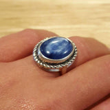 Blue Statement Ring - Natural Kyanite Ring - Vintage