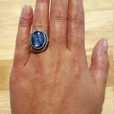 Blue Statement Ring - Natural Kyanite Ring - Vintage