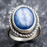 Blue Statement Ring - Natural Kyanite Ring - Vintage