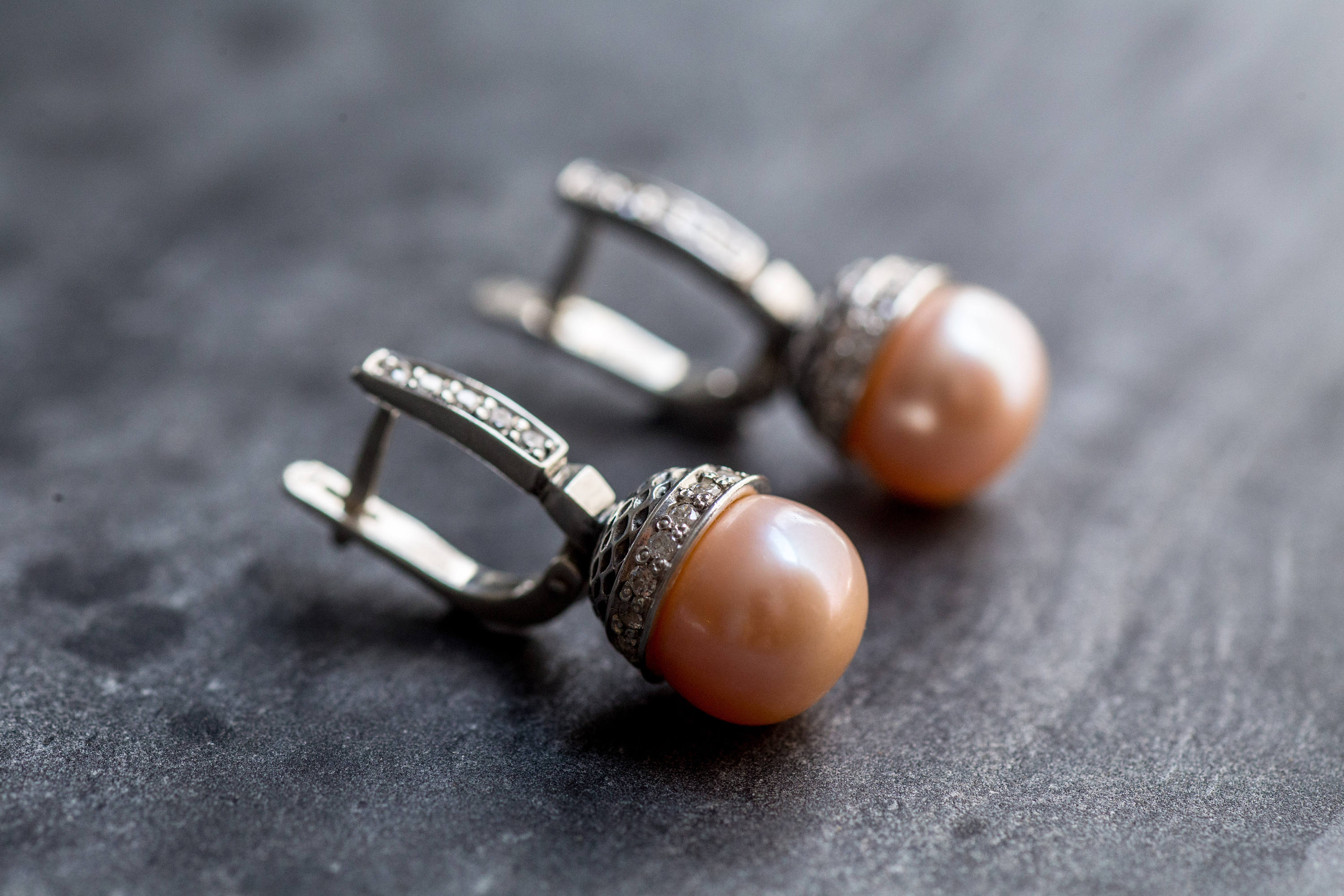 Real Pearl Earrings, Beige Pearl, Natural Pearl, Vintage Earrings, June Birthstone, Pink Pearl, Real Pearl, Beige Earrings, Silver Earrings