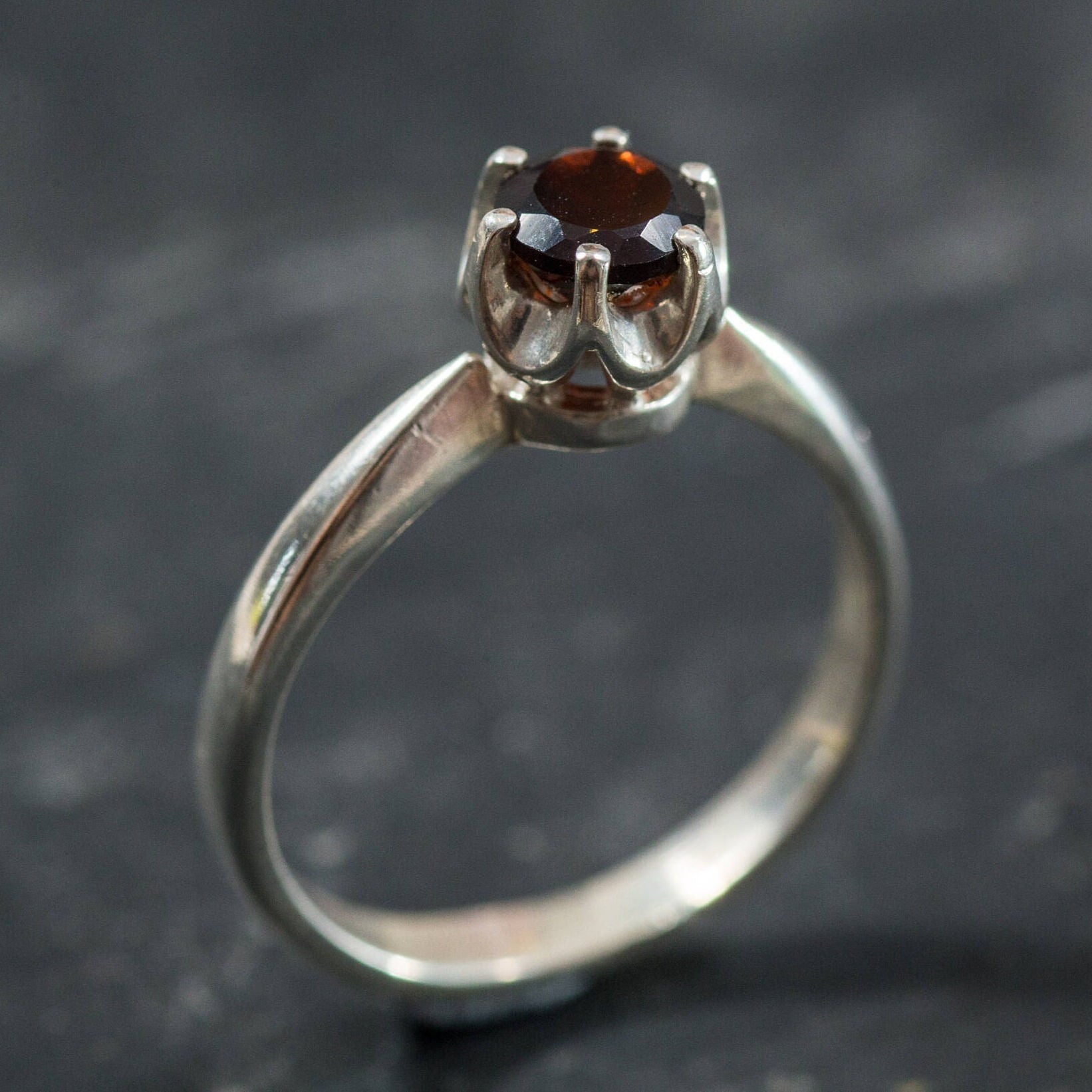 Red Garnet Ring, Garnet Promise Ring, Natural Garnet, January Birthstone, Red Diamond, Genuine Garnet, January Ring, Vintage Silver Ring