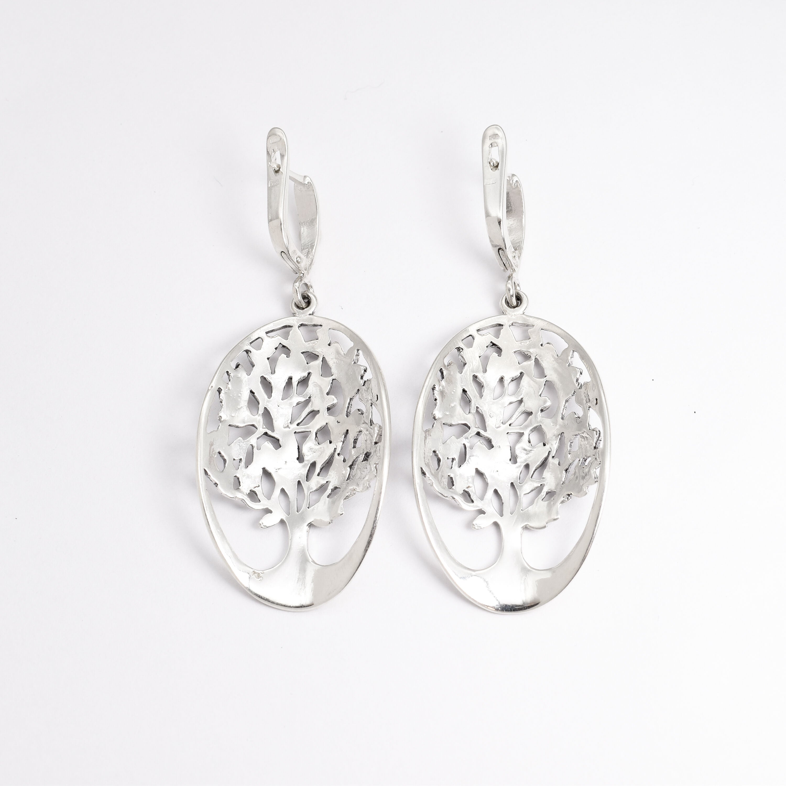 Charming Silver Tree Earrings crafted from 925 Sterling Silver, versatile for daily outfits or special event gifting.