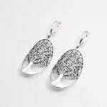 Silver Tree Earrings - Tree Statement Earrings - Dangling Tree Earrings made in 925 Sterling Silver. Ideal for everyday wear and perfect for birthday gifting and special occasions.