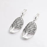 Silver Tree Earrings - Tree Statement Earrings - Dangling Tree Earrings made in 925 Sterling Silver. Ideal for everyday wear and perfect for birthday gifting and special occasions.