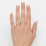 Beautiful Channel-Set CZ ring in 925 Sterling Silver, a thoughtful April gift for special occasions and daily wear.