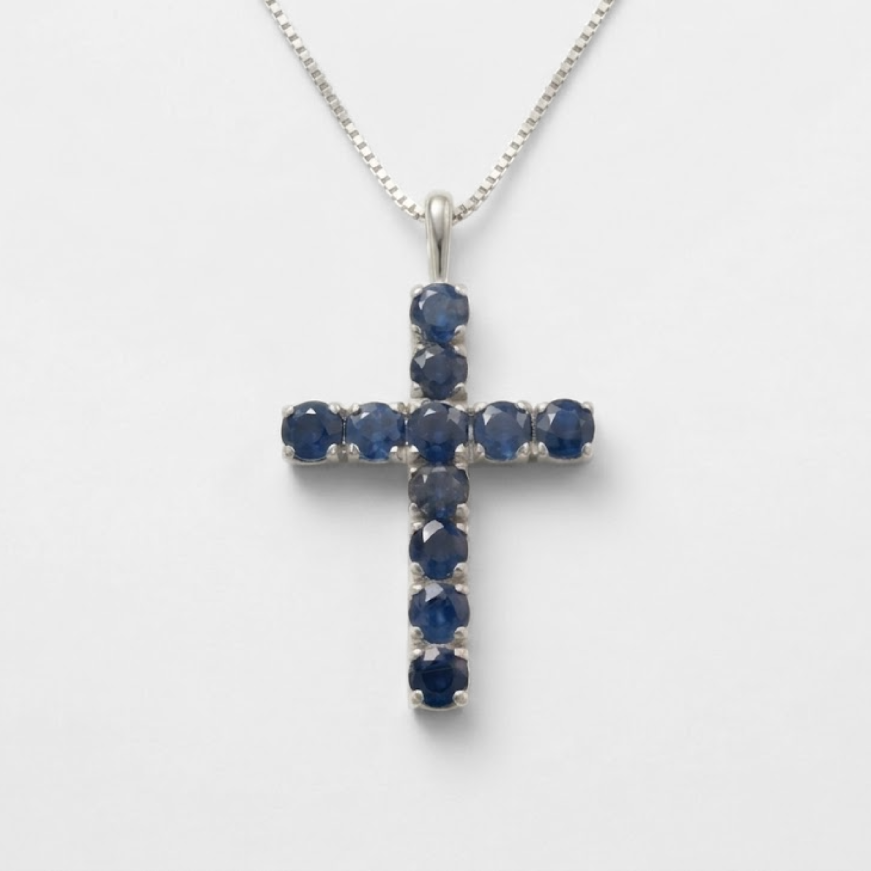 Natural Sapphire Pendant made in 925 Sterling Silver with Round Natural Blue Sapphire in Prong setting, September Birthstone gift idea, symbolizes sincerity, truth, and faithfulness, ideal for everyday wear and perfect for birthday gifting and special occasions.