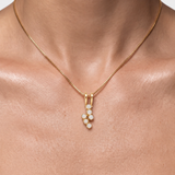 Gold Opal Pendant - Genuine Opal Necklace, October Birthstone Necklace