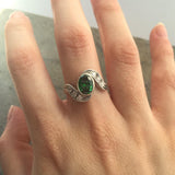 Emerald Promise Ring - Green Vintage Ring - Unique Engagement Ring