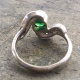 Emerald Promise Ring - Green Vintage Ring - Unique Engagement Ring