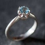 Topaz Promise Ring, Blue Topaz Ring, Natural Topaz, Engagement Ring, Blue Topaz Ring, Blue Diamond, December Birthstone, Silver Promise Ring