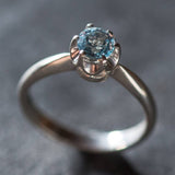 Topaz Promise Ring, Blue Topaz Ring, Natural Topaz, Engagement Ring, Blue Topaz Ring, Blue Diamond, December Birthstone, Silver Promise Ring