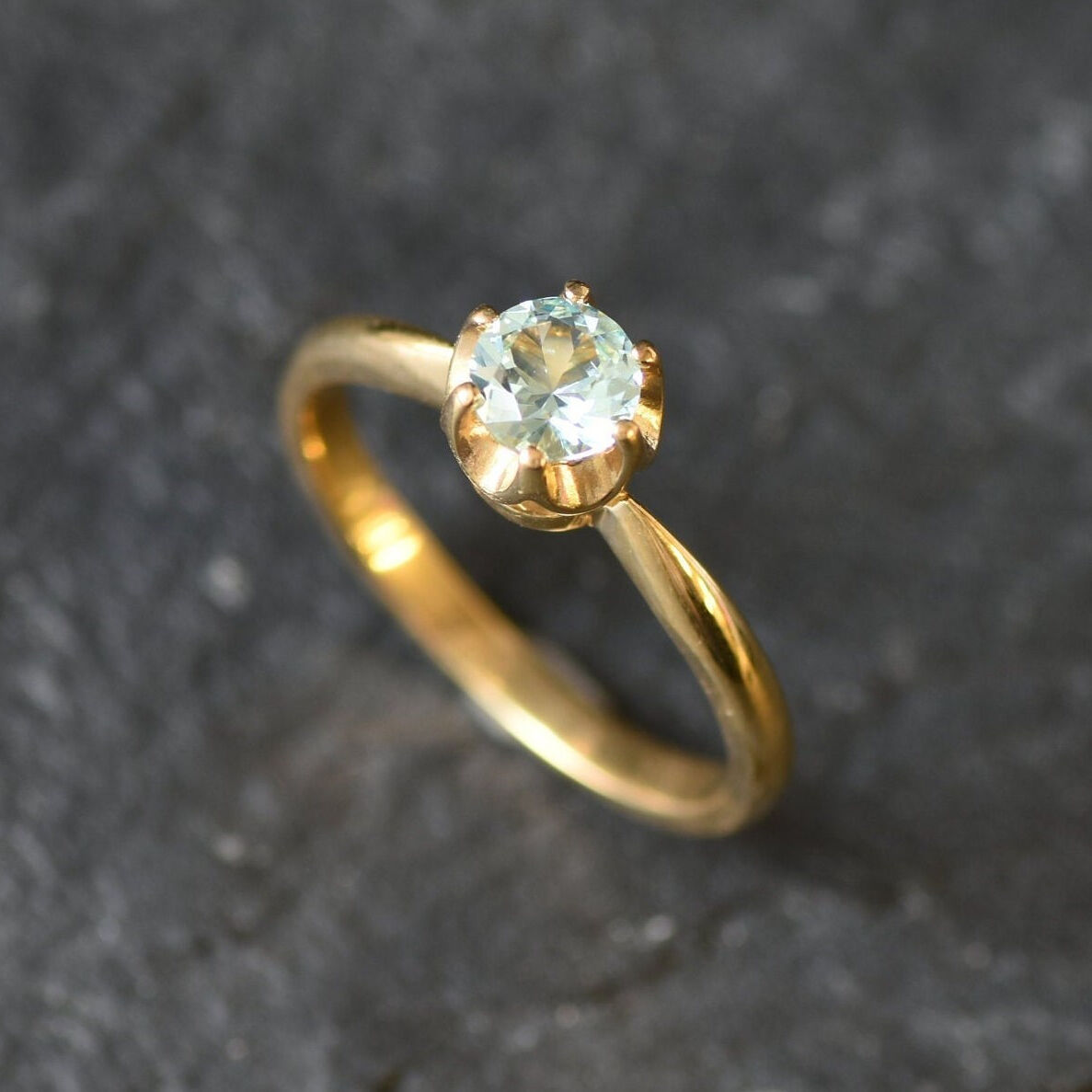 Topaz Promise Ring, Blue Topaz Ring, Natural Topaz, Engagement Ring, Blue Topaz Ring, Blue Diamond, December Birthstone, Silver Promise Ring(1)