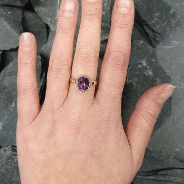 Morganite Ring, Created Morganite, Pink Promise Ring, Solitaire Ring, Pink Dainty Ring, Pink Ring, Cotton Candy Pink, Solid Silver Ring(1)