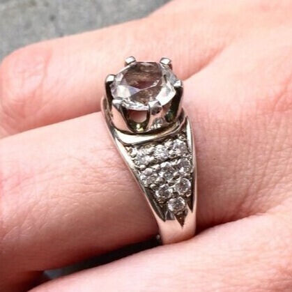 Edwardian Topaz Ring, Mystic Topaz Ring, Natural Topaz, December Birthstone, Vintage Rings, Purple Ring, Solid Silver Ring, Mystic Topaz