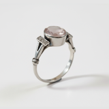 Timeless Rose Quartz Ring - Graceful Pink Oval in 925 Sterling Silver. A lovely accessory for birthdays and cherished moments.