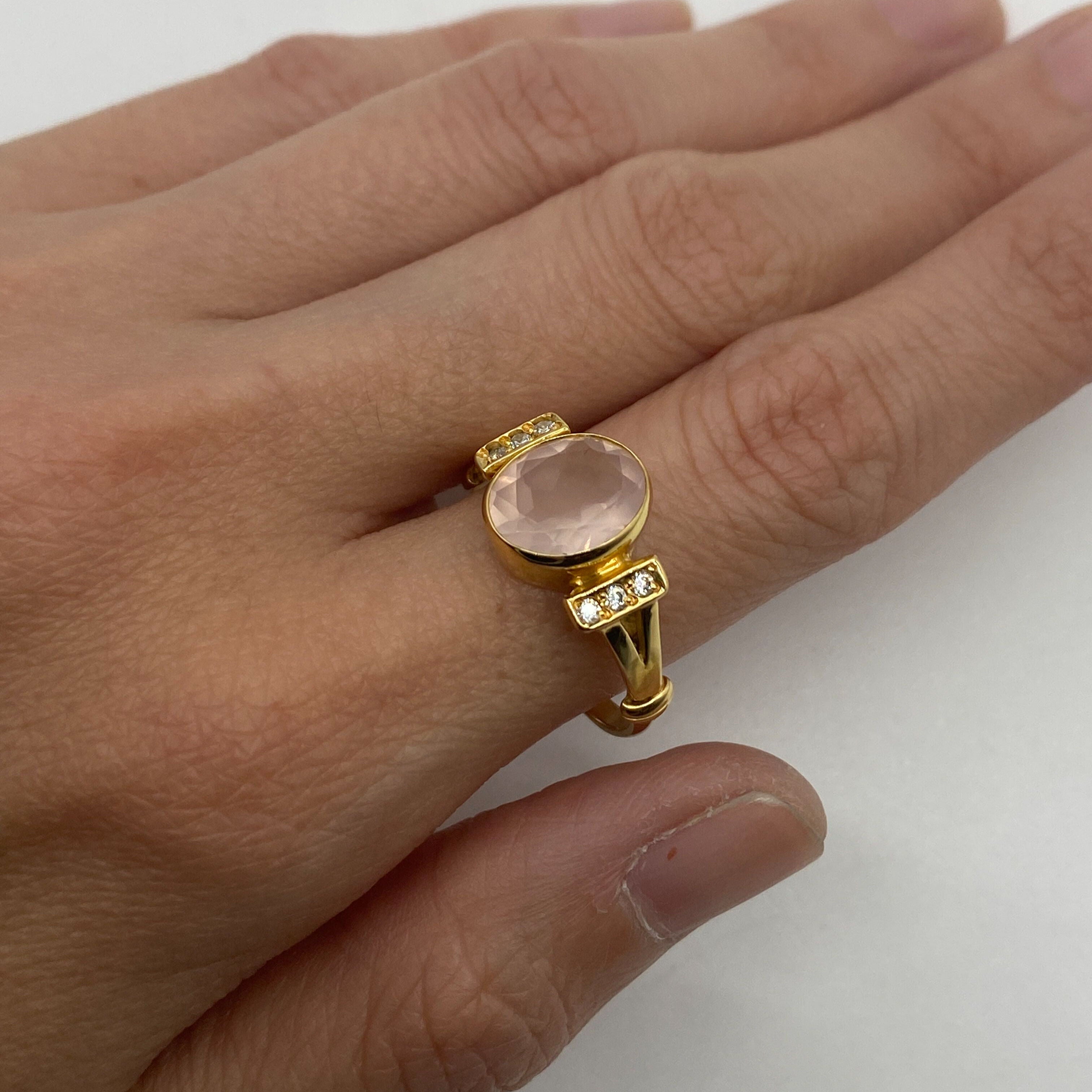 Rose Quartz Ring, Natural Rose Quartz, January Birthstone, Pink Ring, Vintage Rings, January Ring, Sterling Silver Ring, Rose Quartz(1)