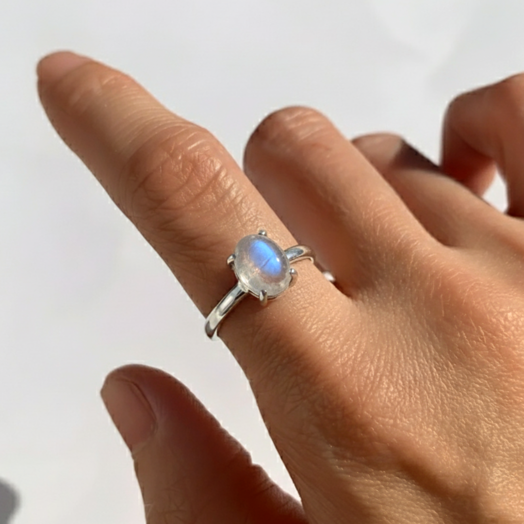 Natural Moonstone 925 Sterling Silver w/Antique Finish Rope Dangle Hoo Natural Moonstone 925 Sterling silver Band Statement Ring Handmade Ring All  Size