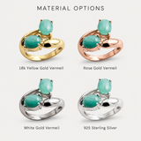 Stunning 925 Sterling Silver ring with an Oval Natural Emerald, a beautiful May birthstone gift that embodies healing and growth.