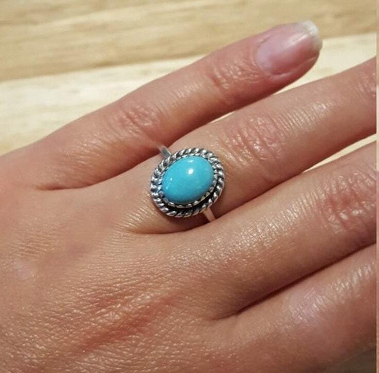 Blue Aqua Ring, Natural Aquamarine, Solitaire Ring, 3 Carat Ring, March Birthstone, Aquamarine Ring, Blue Vintage Ring, Sterling Silver Ring