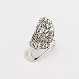 Tree Statement Ring - Gold Tree Ring - Long Vintage Ring