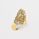 Silver Tree Ring - Tree Statement Ring - Family Tree Ring