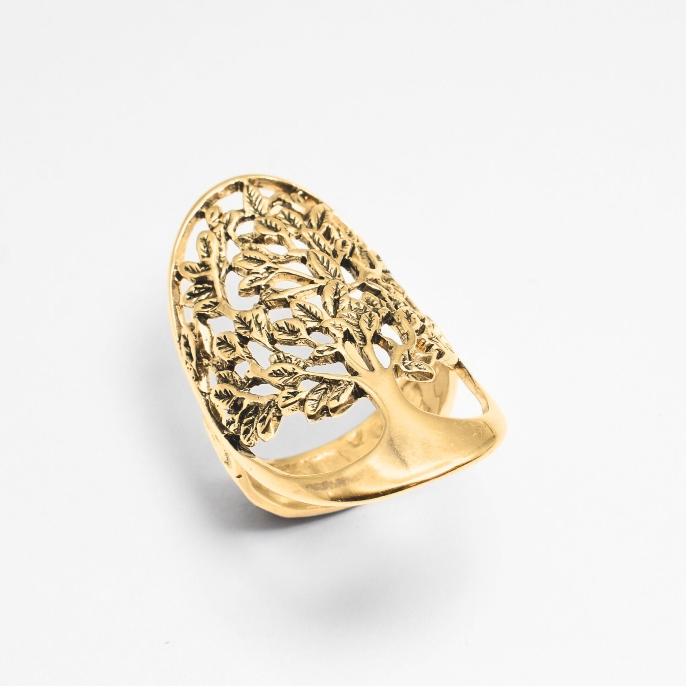 Silver Tree Ring, Tree of Life Ring, Vintage Ring, Artistic Ring, Family Ring, Silver Artisan Ring, Solid Silver Ring, Silver Leaf Ring(1)