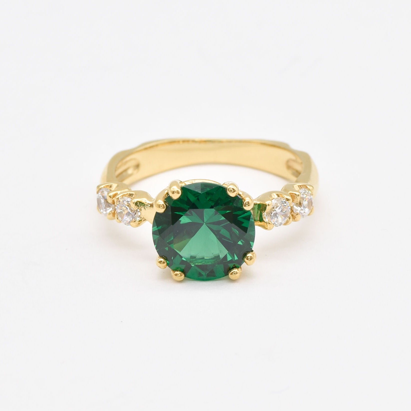 Adina Stone material options for 925 Sterling Silver, 18K Yellow Gold Vermeil, 18K White Gold Vermeil, 18K Rose Gold Vermeil.