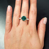 Emerald Vintage Ring - Green Promise Ring - May Birthstone Ring