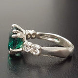 Emerald Vintage Ring - Green Promise Ring - May Birthstone Ring