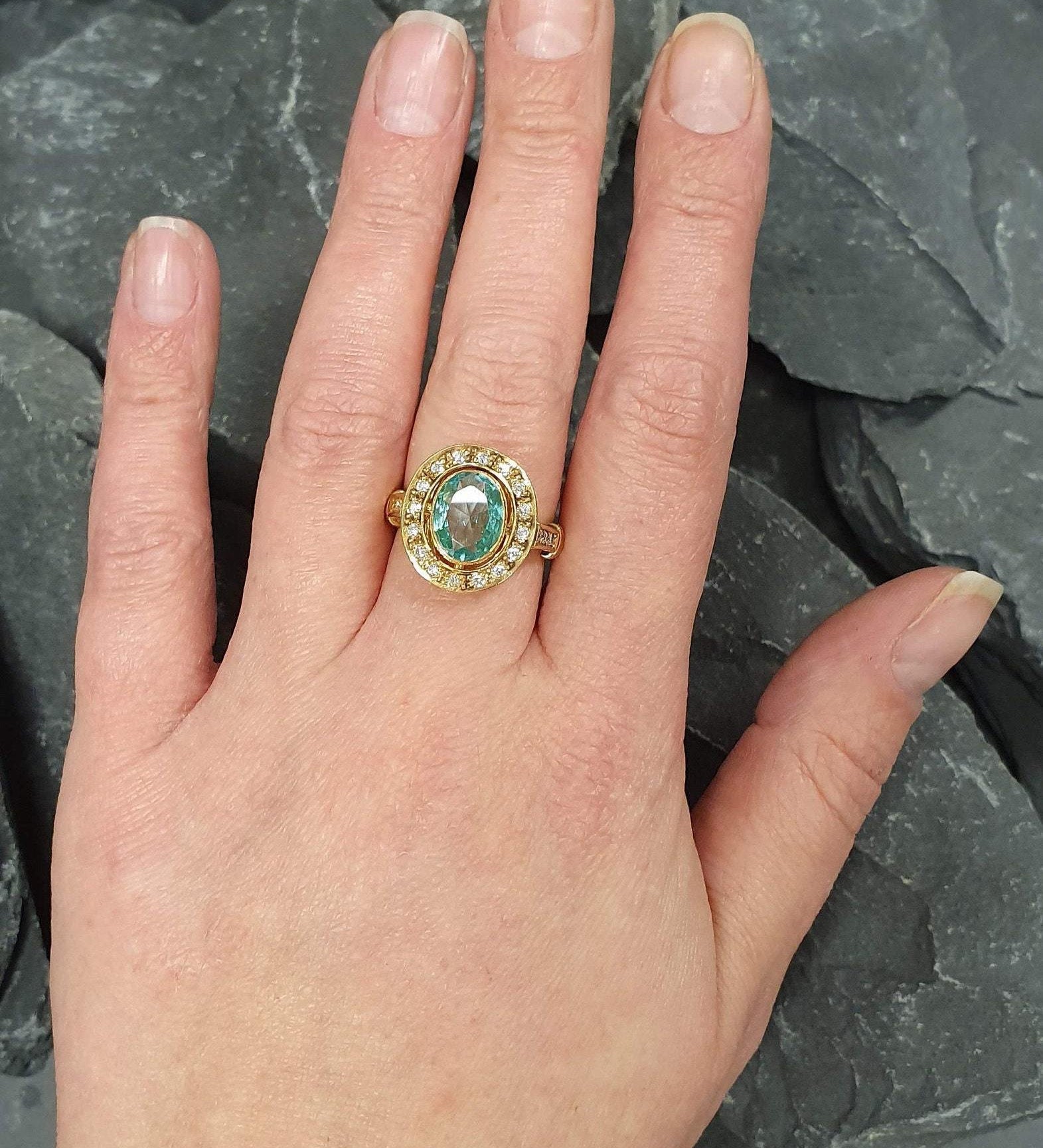 Aquamarine Ring, Created Aquamarine, Victorian Ring, Blue Vintage Ring, Unique Stone Ring, Blue Diamond Ring, Vintage Ring, 925 Silver Ring(1)