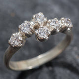 Sparkly Diamond Ring - Brilliant Bypass Ring - Clear Vintage Ring