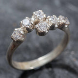 Sparkly Diamond Ring - Brilliant Bypass Ring - Clear Vintage Ring