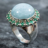 Stunning Natural Aquamarine Ring in Sterling Silver, a thoughtful gift symbolizing good luck for March birthdays and special events.
