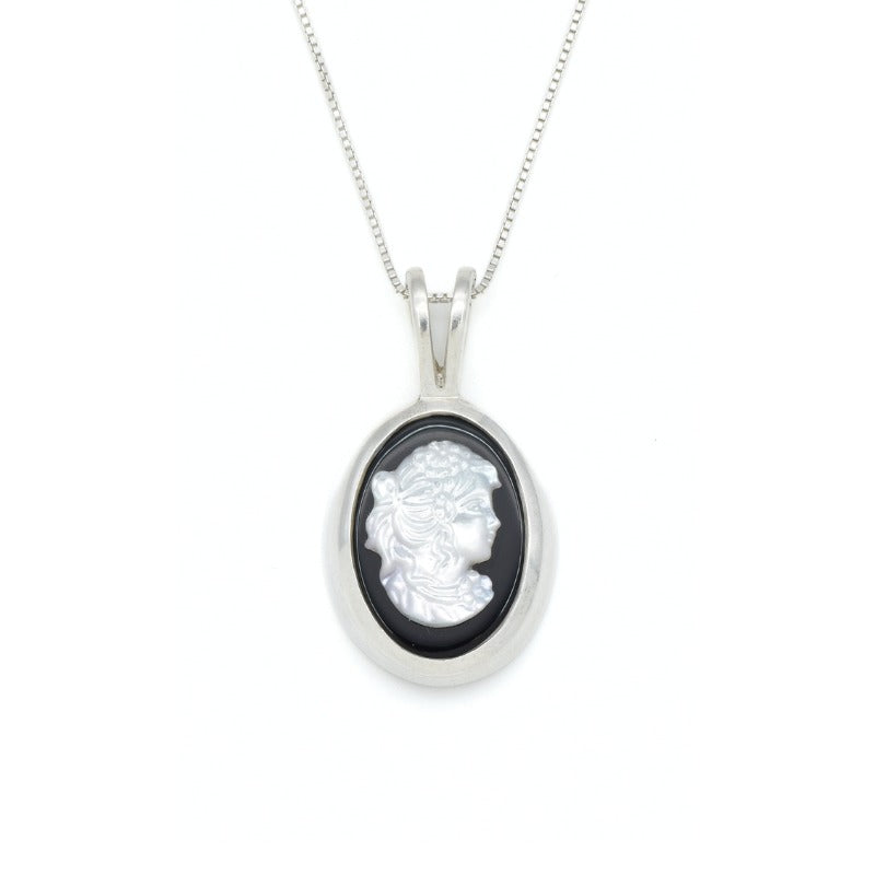 Cameo Pendant, Lady Pendant, Victorian Pendant, Roman Jewelry, Vintage Pendant, Roman Pendant, Carved Pendant, Silver Pendant, Solid Silver (572594765)