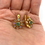 Stunning 18k Gold Vermeil Natural Emerald Earrings, perfect for May birthdays and everyday elegance.