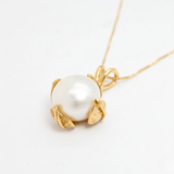 Stunning 18k Gold Vermeil Pendant featuring a Natural Pearl, perfect June birthstone gift for special occasions and daily elegance.