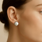 Chic 925 Sterling Silver Earrings with Natural Pearls, a thoughtful June birthstone gift representing purity and elegance.