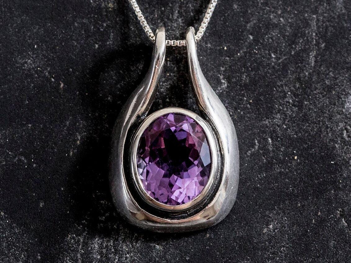 Amethyst Pendant, Natural Amethyst, Purple Pendant, February Birthstone, Unique Pendant, February Pendant, Solid Silver Pendant, Amethyst