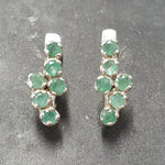 Natural Emerald Earrings made in 925 Sterling Silver with Round Natural Green Emerald in Prong setting, May Birthstone gift idea, symbolizes growth, harmony, and deep emotional healing, ideal for everyday wear and perfect for birthday gifting and special occasions.