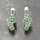 Natural Emerald Earrings made in 925 Sterling Silver with Round Natural Green Emerald in Prong setting, May Birthstone gift idea, symbolizes growth, harmony, and deep emotional healing, ideal for everyday wear and perfect for birthday gifting and special occasions.