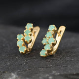 Natural Emerald Earrings made in 18k Gold Vermeil with Round Natural Green Emerald in Prong setting, May Birthstone gift idea, symbolizes growth, harmony, and deep emotional healing, ideal for everyday wear and perfect for birthday gifting and special occasions.