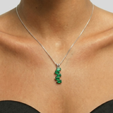 Elegant Created Emerald Pendant in 925 Sterling Silver, a stunning May birthstone gift perfect for any special occasion.