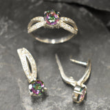 Purple Topaz Ring - Genuine Mystic Topaz - Vintage Promise Ring