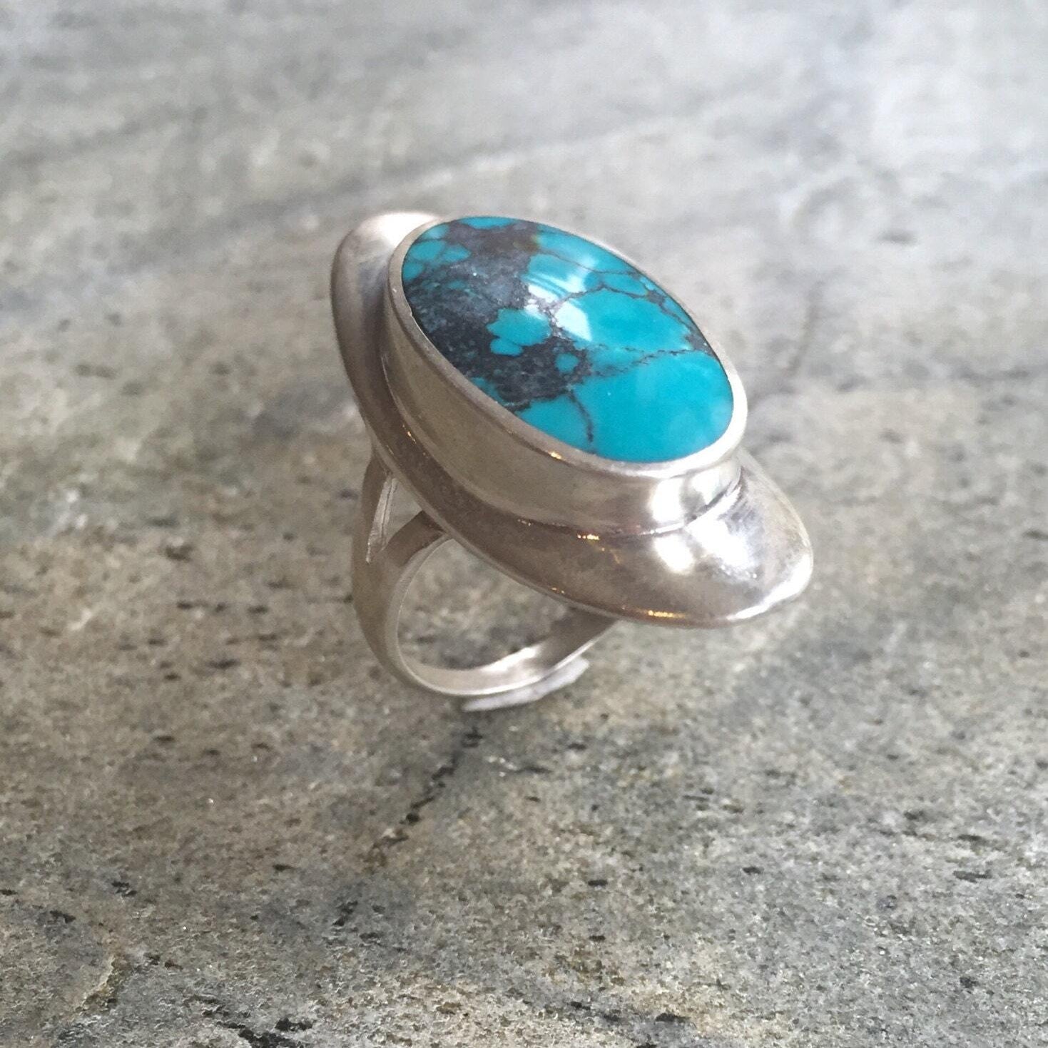 Turquoise Ring, Natural Turquoise, January Birthstone, Vintage Rings, Vintage Ring, Real Turquoise, Solid Silver Ring, Pure Silver