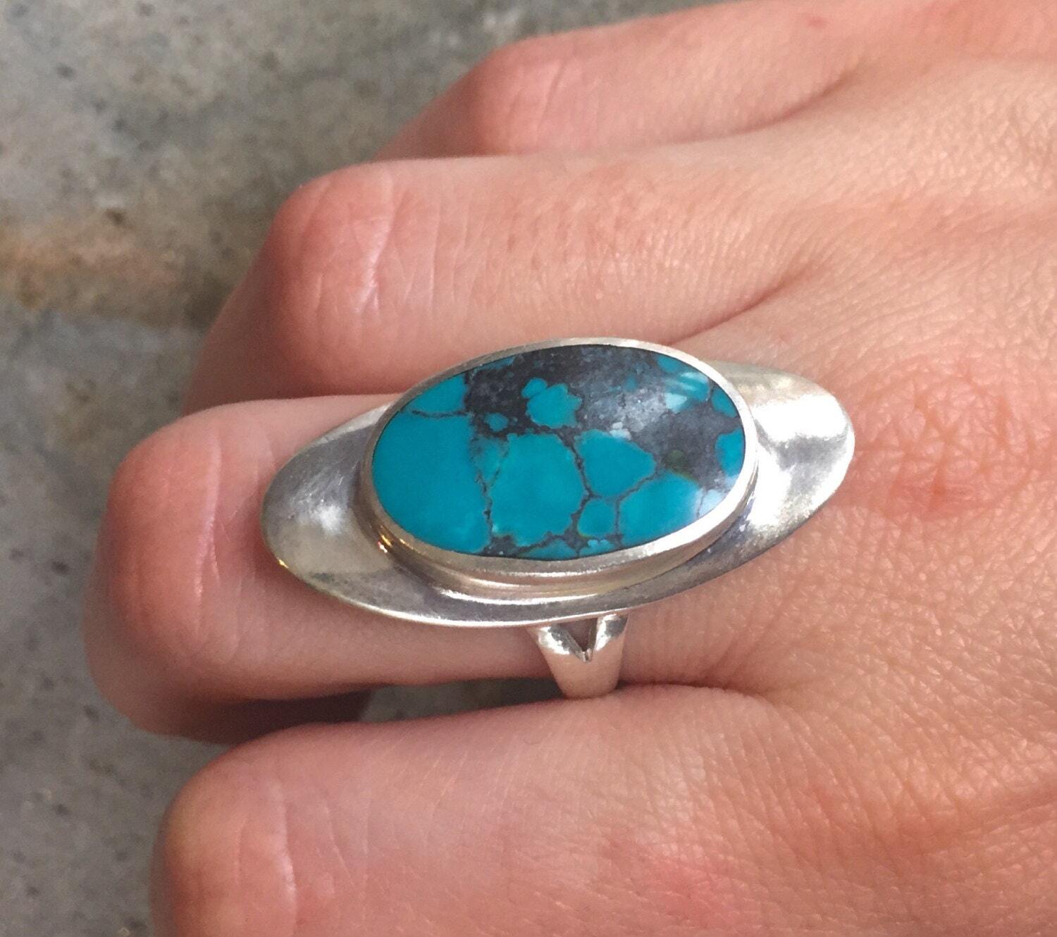 Turquoise Ring, Natural Turquoise, January Birthstone, Vintage Rings, Vintage Ring, Real Turquoise, Solid Silver Ring, Pure Silver