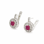 Stylish 925 Sterling Silver Earrings featuring Natural Red Ruby, a meaningful gift for July birthdays and chic daily use.