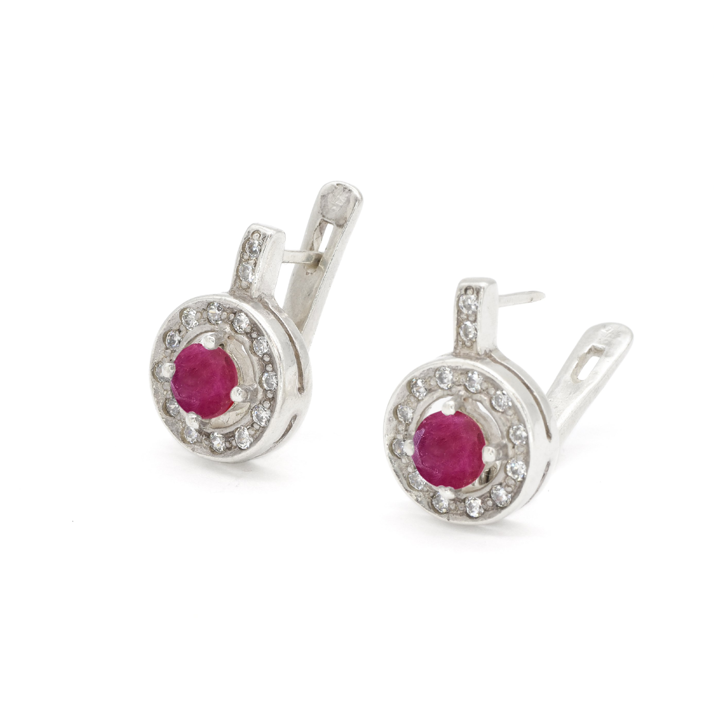 Stylish 925 Sterling Silver Earrings featuring Natural Red Ruby, a meaningful gift for July birthdays and chic daily use.