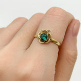 Stunning created emerald ring in 18k gold vermeil, a meaningful May birthstone gift for cherished moments and daily wear.
