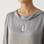 Stylish Silver Face Pendant – Vintage Long Necklace made of 925 Sterling Silver. A lovely accessory for birthdays and everyday use.