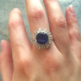 Sapphire Ring, Antique Ring, Vintage Ring, Antique Sapphire Ring, Antique Rings, Sterling Silver Ring, Blue Vintage Ring, Solid Silver Ring